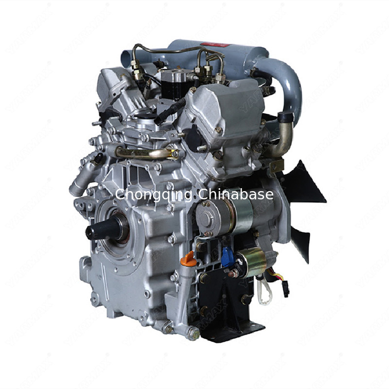 Mesin Diesel Berpendingin Air Kebisingan Rendah 2V80 17.6HP 13.0kW V Twin 4 Tak