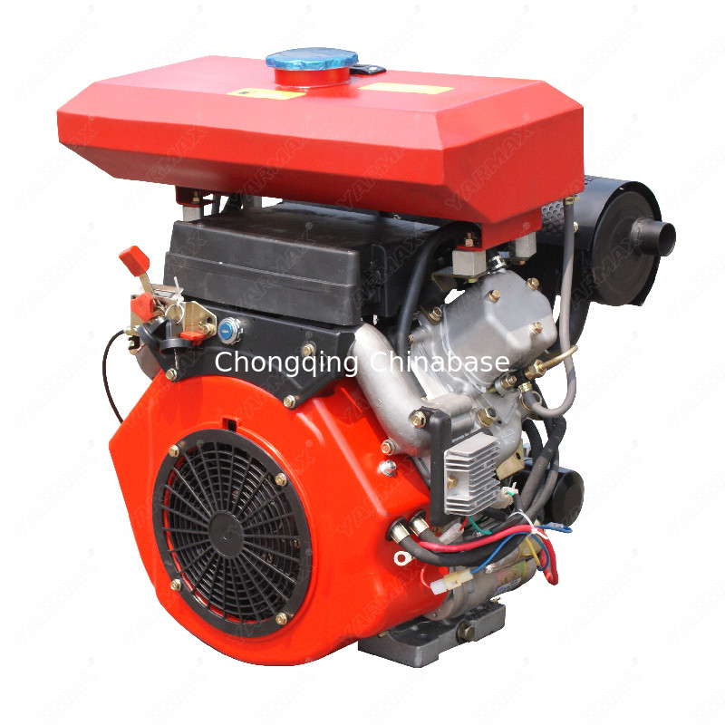 2V88 19HP Mesin Diesel KAMA Berpendingin Udara 14kW Dua Silinder V Twin 4 Tak Kebisingan Rendah