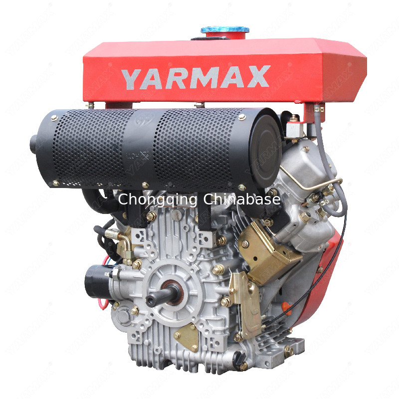 2V88 19HP Mesin Diesel KAMA Berpendingin Udara 14kW Dua Silinder V Twin 4 Tak Kebisingan Rendah