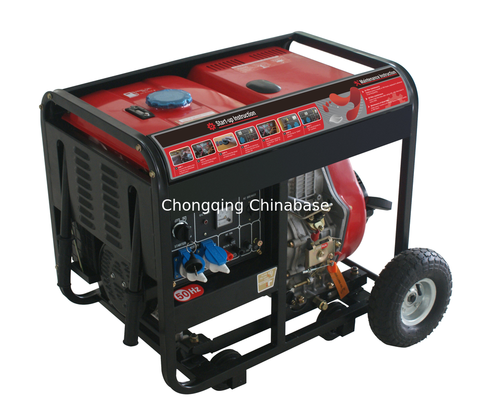 YM11000E 36.4A 8.0KW 8.8KW Generator Diesel Terbuka YM1100FE Silinder tunggal