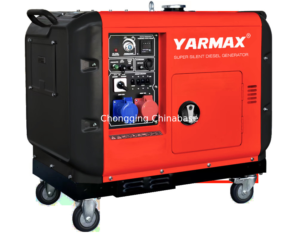 YM13800T Generator Diesel Diam Portabel 9.6KW 10.4KW 1105FE Silinder Tunggal