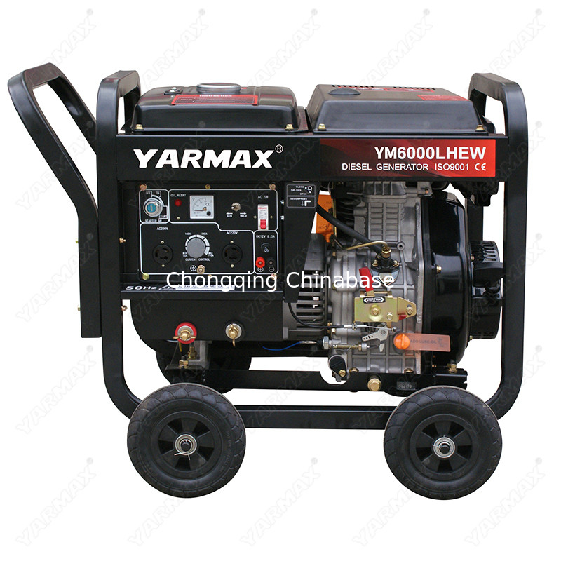 220V Diesel Single Cylinder Welding Generator YM6700 4.5KW 20.4A 25-30V