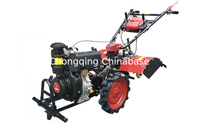 Tipe Roda 4.1KW Mini Tiller Machine Diesel Power Grass Cutting